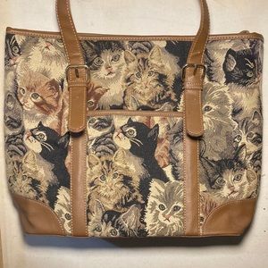 Signare Cat Tapestry Shoulder Bag